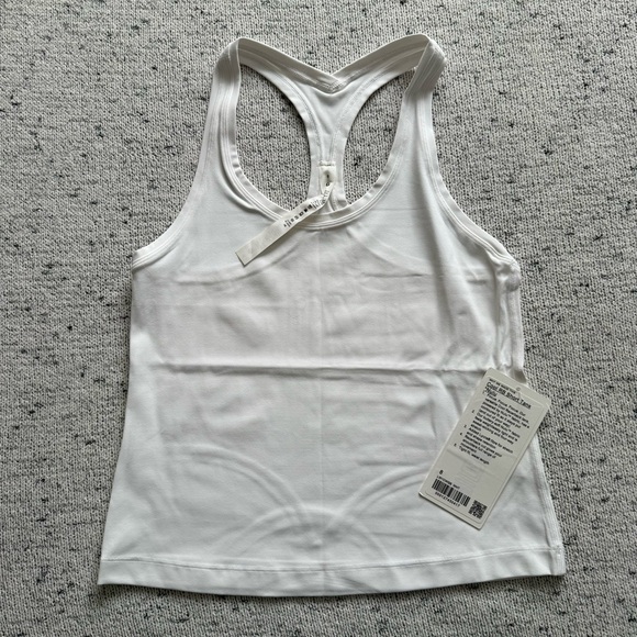 NWT lululemon Cool Racerback Short Tank- White - Picture 1 of 4